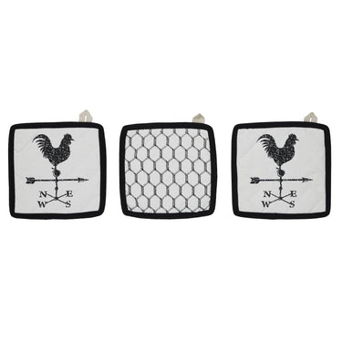 Down Home Pot Holder Set of 3 8x8 - The Fox Decor